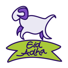 Eid al-adha fill icon illustration