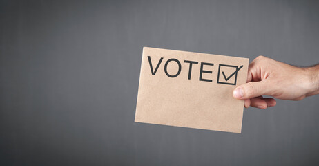 Vote on elections. Business concept