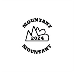 mountain and outdoor adventures logo. Tourism, hiking and camping labels. Mountains and travel icons for tourism organizations, outdoor events and camping leisure. eps 10 