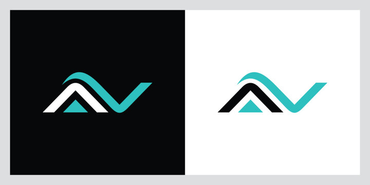 Initial Letter AV Logo Design Monogram Creative Modern