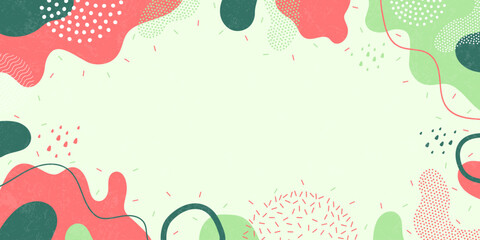 Cute background. Background from abstract shapes and dots. Vector background.