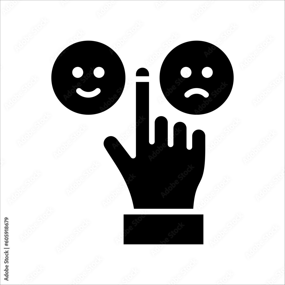 Poster solid vector icon for opinion which can be used various design projects.