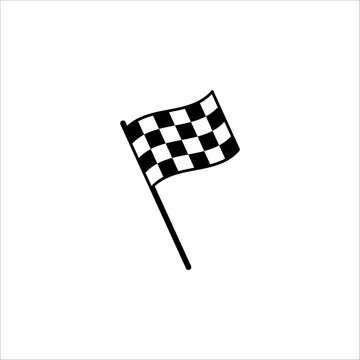 Race flag icon. Competition sport flag line vector icon. Racing flag. Start finish. vector illustration. EPS 10