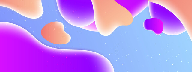 Abstract covers or horizontal posters in modern minimal style for corporate identity, branding, social media advertising, promo. Modern layout design template with 3d dynamic liquid gradient shapes