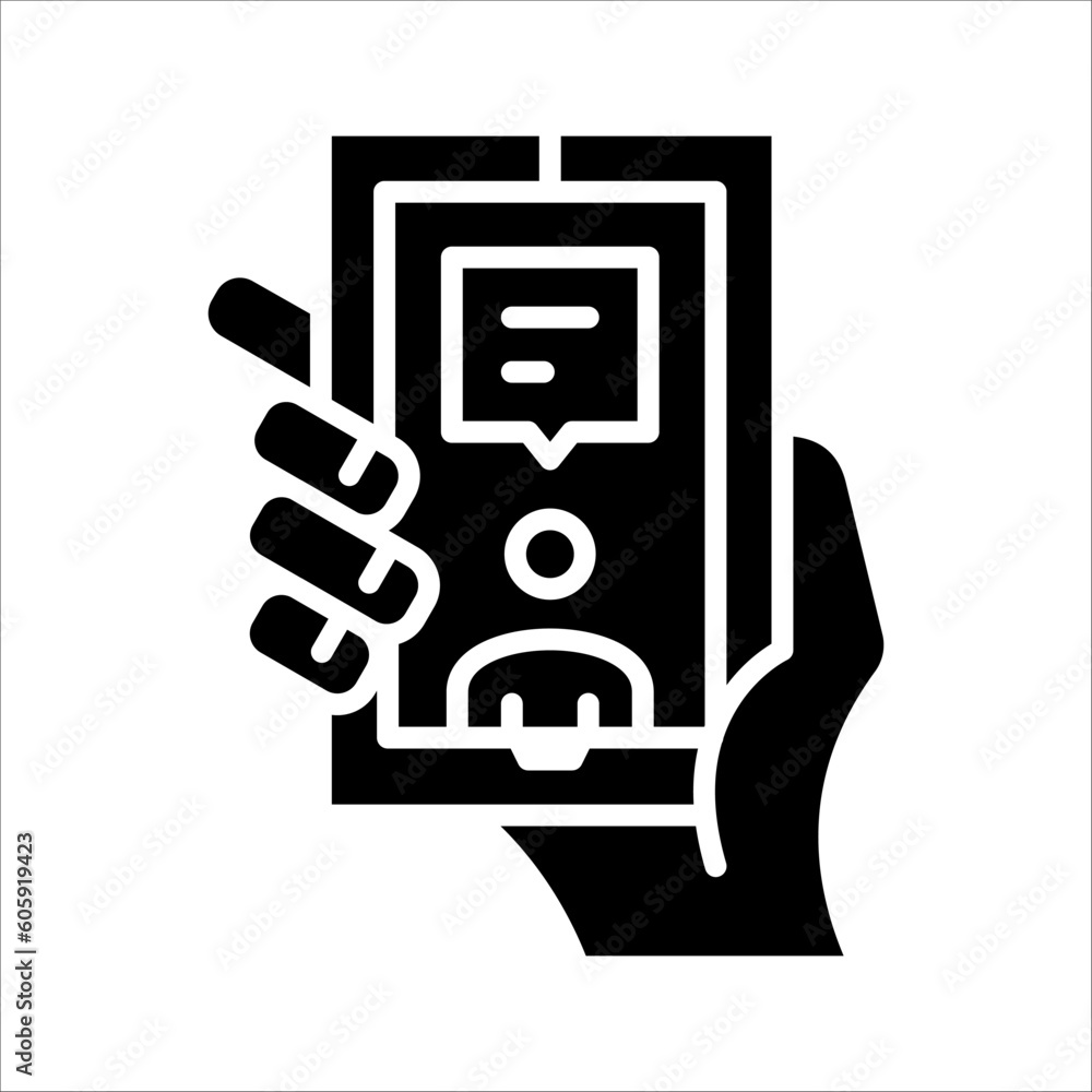 Poster solid vector icon for simulation which can be used various design projects.