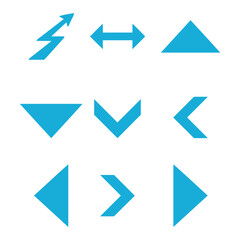 simply arrow icon , blue icon