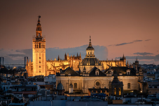 Cathedral of Sevilla by night