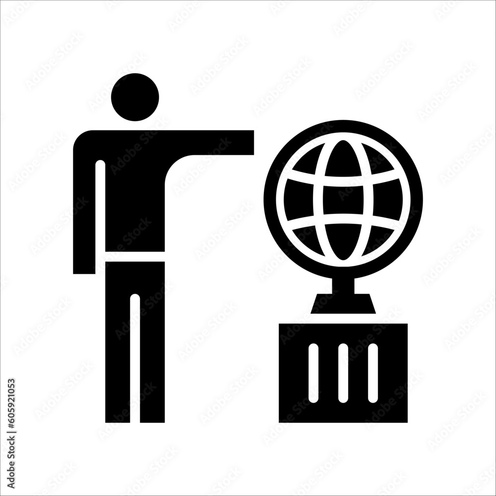 Poster solid vector icon for global market which can be used various design projects.