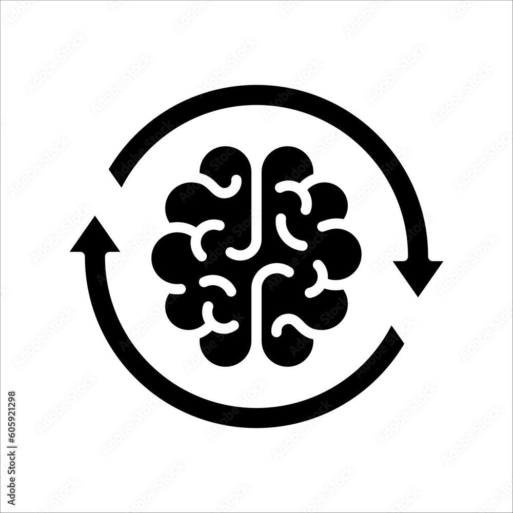 Poster solid vector icon for mindset which can be used various design projects.