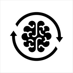 Solid vector icon for mindset which can be used various design projects.