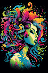 パンクロックの女性シンガー11:AI生成
