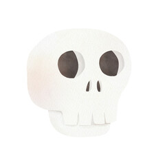 Skull Halloween Watercolor