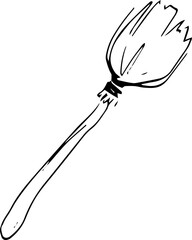 Magic Broom Halloween Sketch