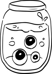 Eyes Jar Halloween Sketch