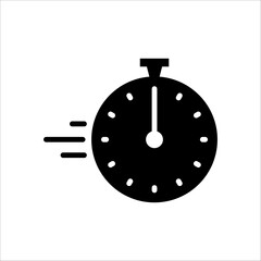 Solid vector icon for timing which can be used various design projects.