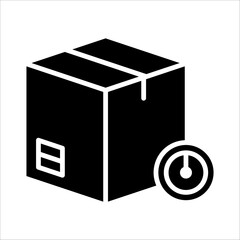 Solid vector icon for delivery time which can be used various design projects.