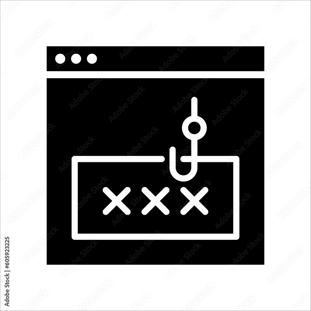 Poster solid vector icon for phishing which can be used various design projects.