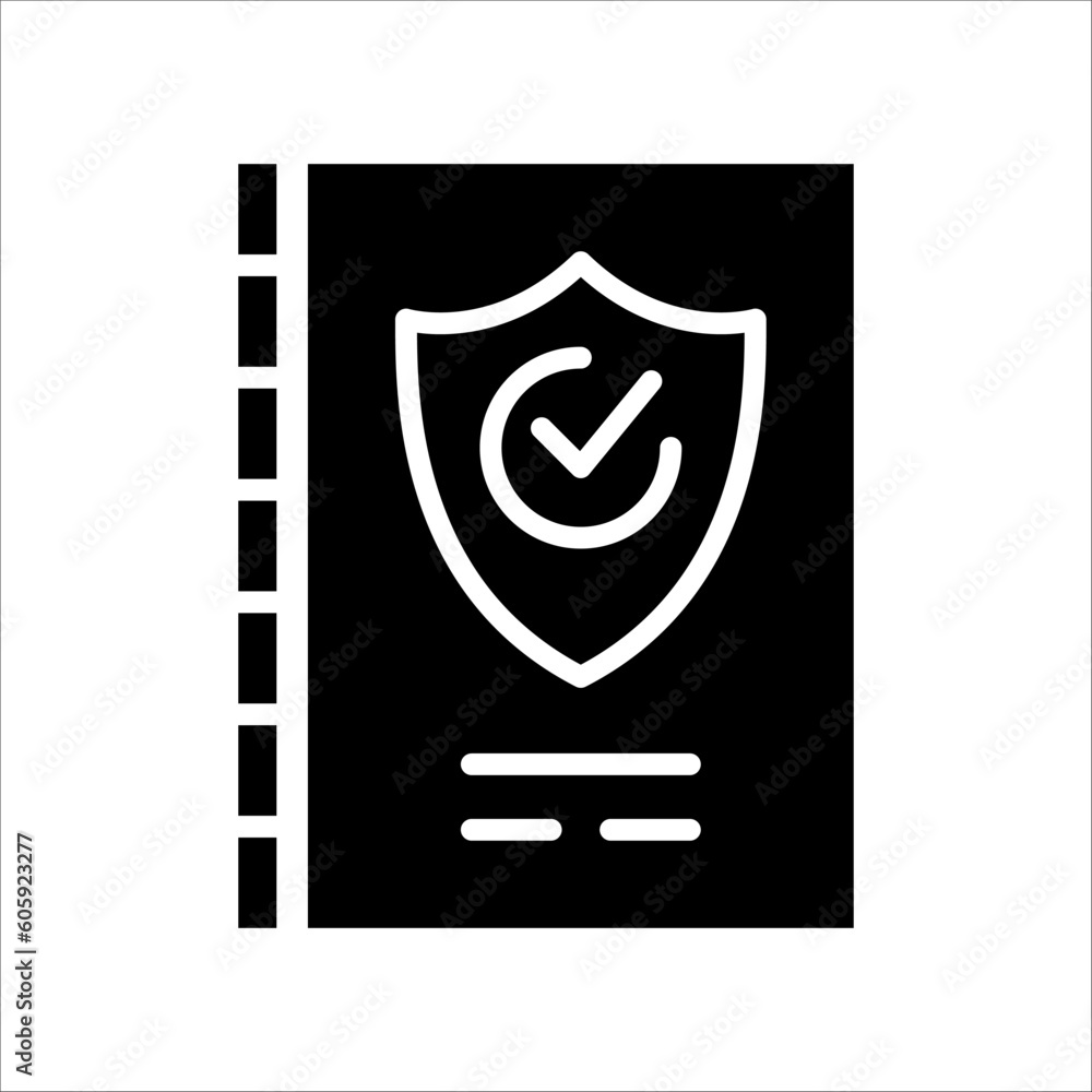 Poster solid vector icon for safety which can be used various design projects.