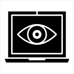 Solid vector icon for surveillance which can be used various design projects.
