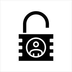 Solid vector icon for personal information which can be used various design projects.