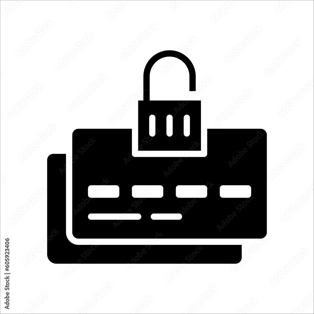 Aufkleber solid vector icon for credit card which can be used various design projects.