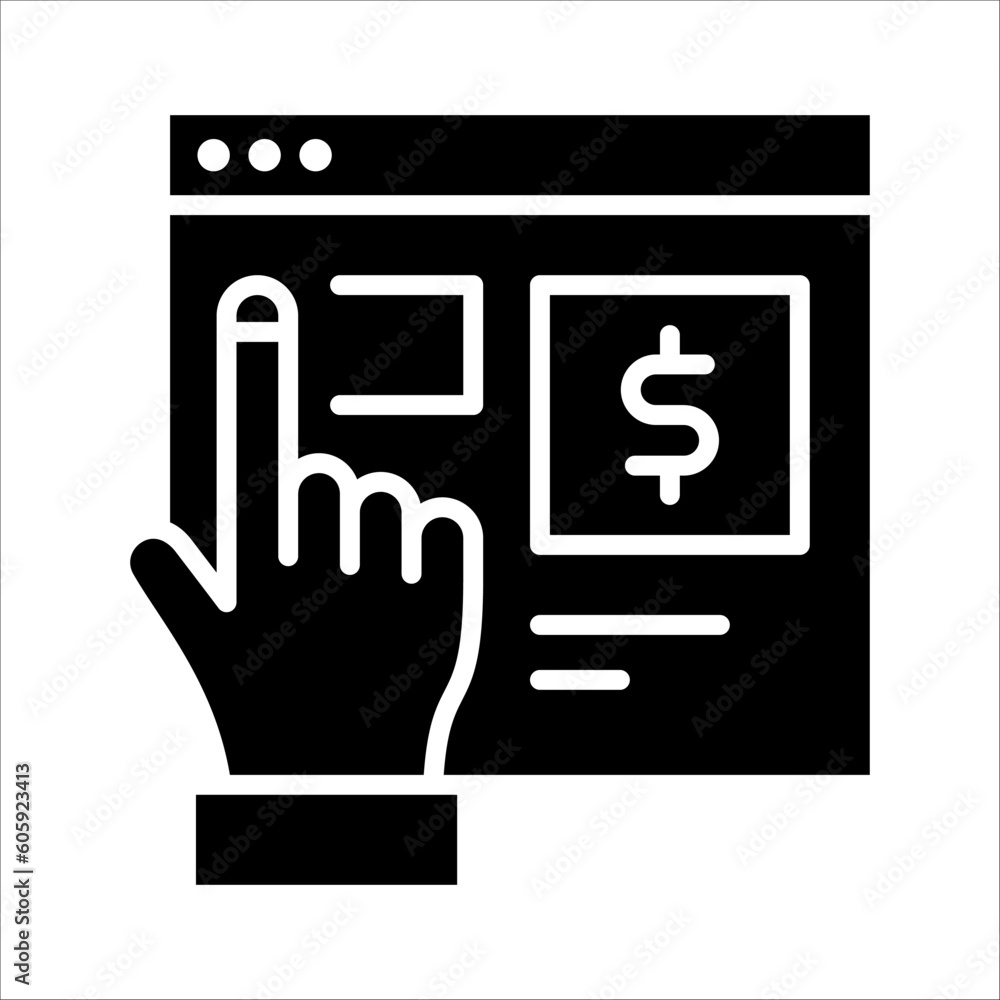 Poster solid vector icon for online order which can be used various design projects.