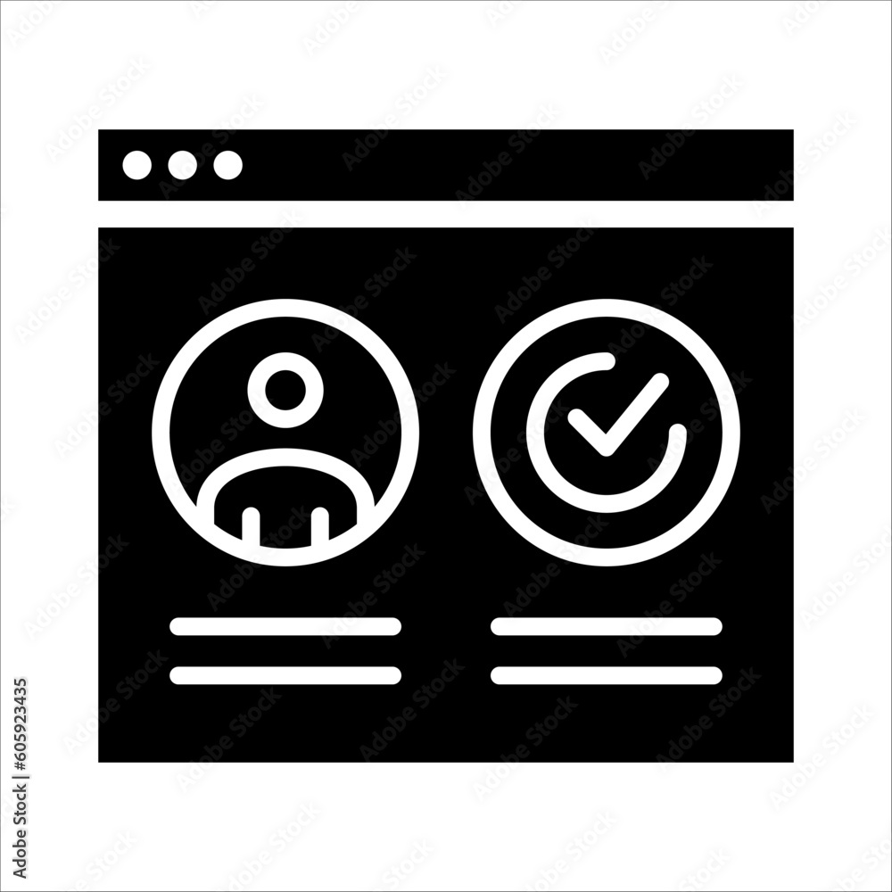 Poster solid vector icon for voting which can be used various design projects.