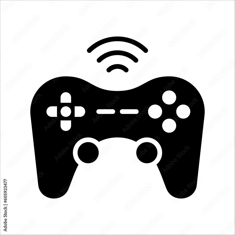 Poster solid vector icon for gaming which can be used various design projects.