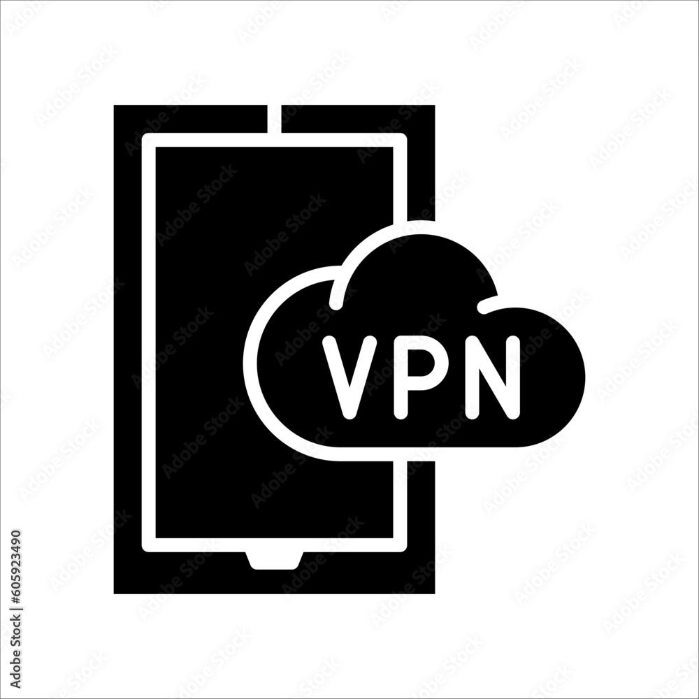 Poster solid vector icon for vpn which can be used various design projects.