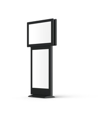 Digital Signage Monitor Display Stand 3D Rendering