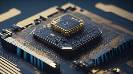Microchip Marvels: Exploring the Advanced Design of Tomorrow. Generated AI