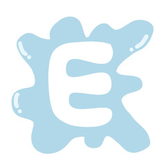 Alphabet Drop Of Water E