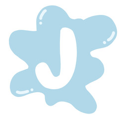 Alphabet Drop Of Water J