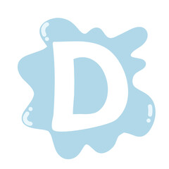 Alphabet Drop Of Water D