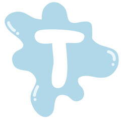 Alphabet Drop Of Water T
