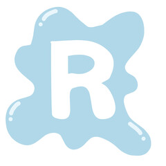 Alphabet Drop Of Water R