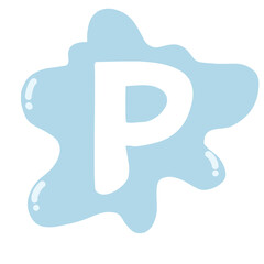 Alphabet Drop Of Water P