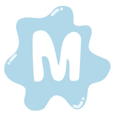 Alphabet Drop Of Water M