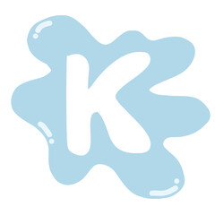 Alphabet Drop Of Water K