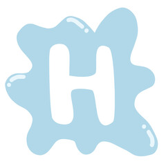 Alphabet Drop Of Water H