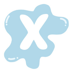 Alphabet Drop Of Water X