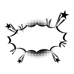 Blank template comic text speech star burst bubble halftone dot background style pop art. Creative composition idea conversation funny dialog balloon sketch explosion boom. Comics book balloon.