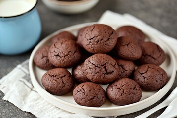 Homemade cracked chocolate chip cookies.