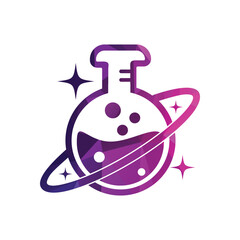 Planet Lab Logo Design Illustration vector planet lab logo