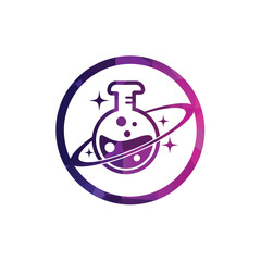 Planet Lab Logo Design Illustration vector planet lab logo