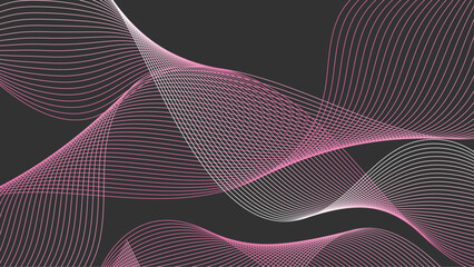 Abstract colorful blue, pink blend wave lines and technology background. Modern colorful flowing wave lines and glowing moving lines. Futuristic technology and sound wave lines background