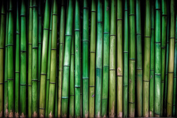 Green bamboo texture. Digitally generated AI image