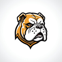 Bull Dog Mascot Logo Design Bull Dog Vector Illustration