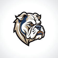 Bull Dog Mascot Logo Design Bull Dog Vector Illustration