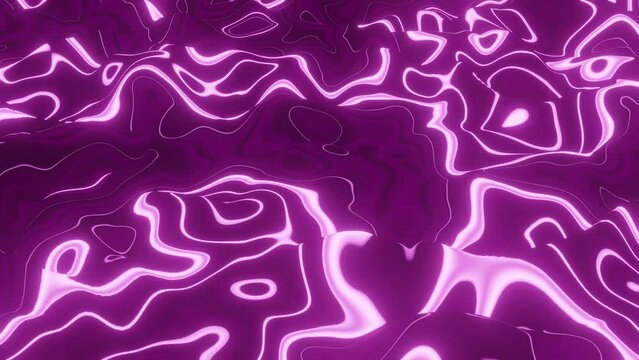 Purple glowing ocean fluid animation